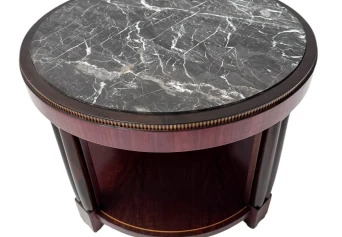 French Art Deco Coffee Table or Cocktail Table with Marble Top, 1930s